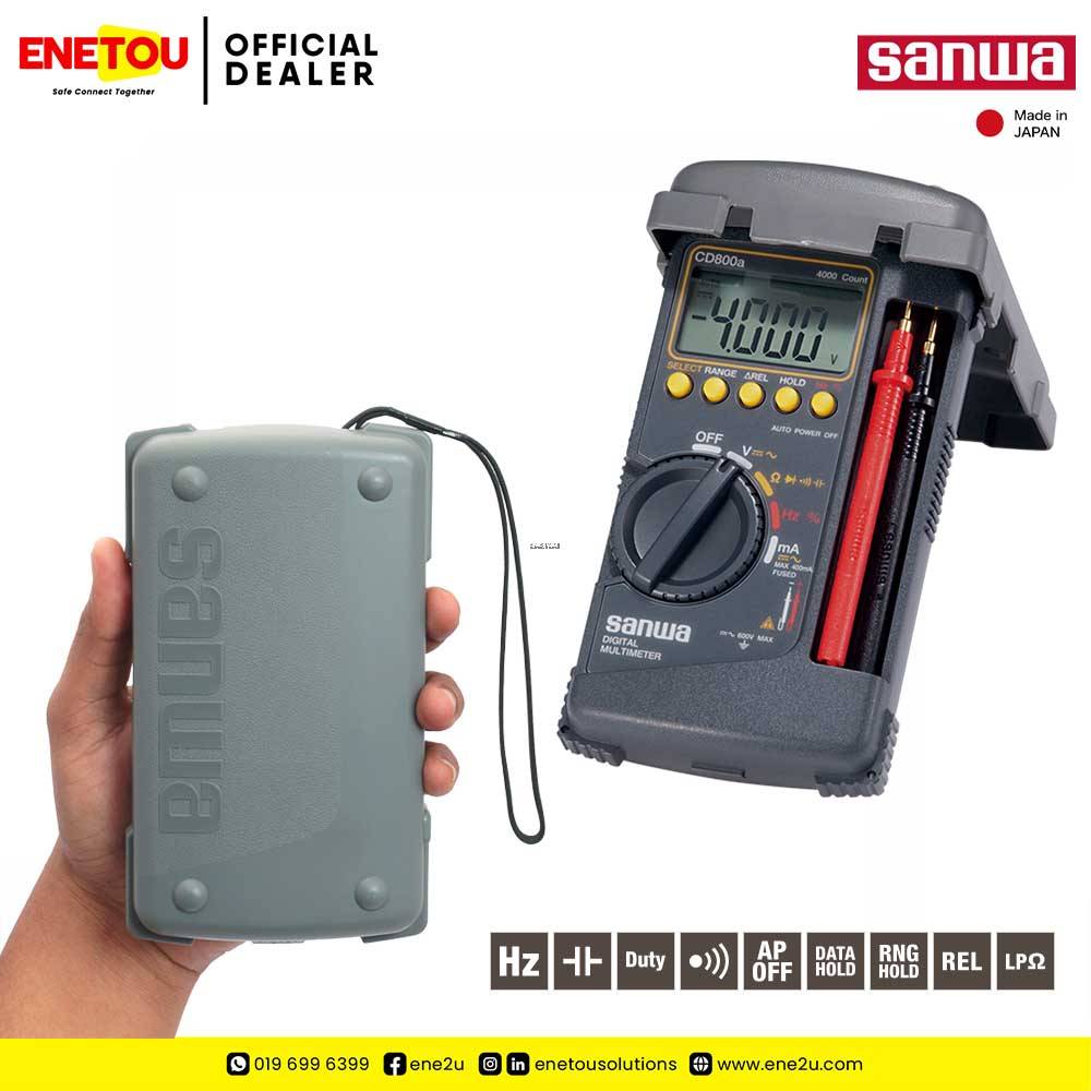 SANWA CD800A DIGITAL MULTIMETER, 400MA AC 600V AC